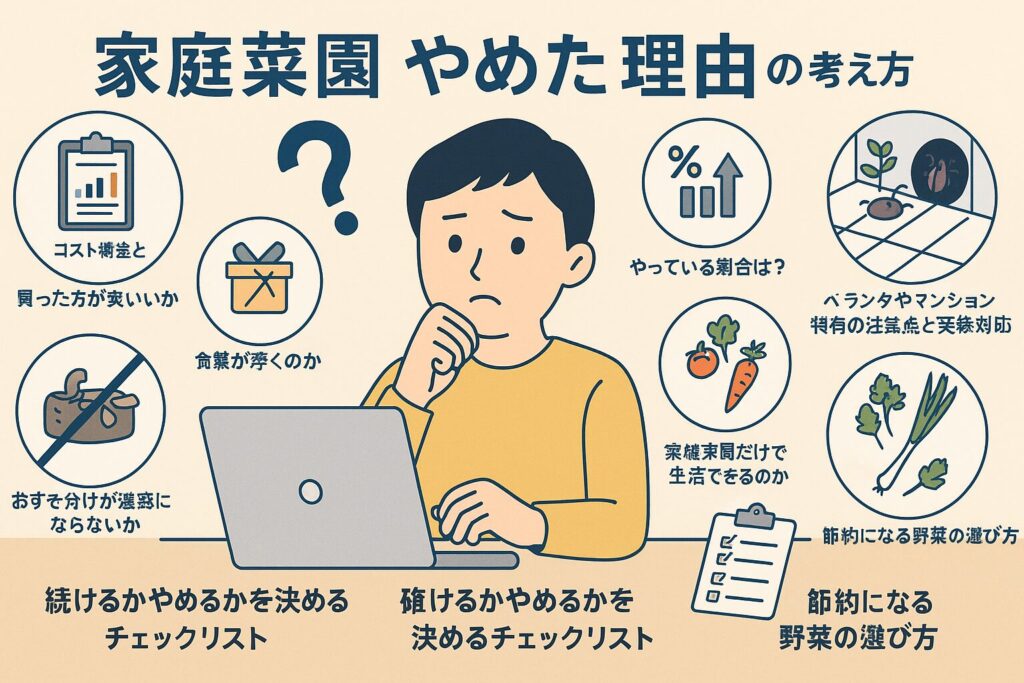 家庭菜園をやめた理由を徹底解説 節約効果や失敗リスクを正しく知る