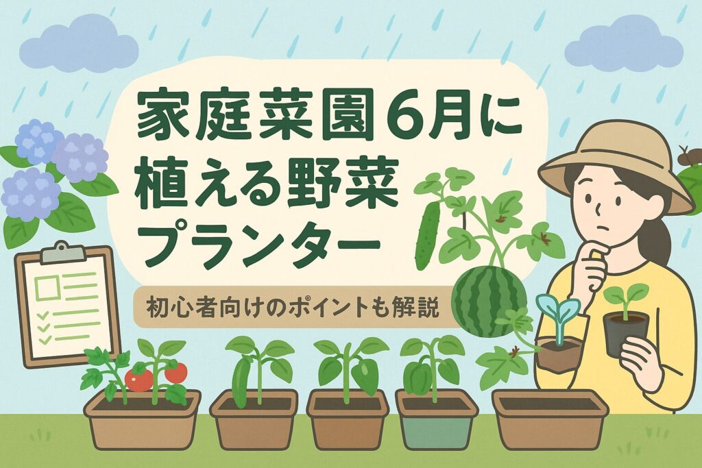 家庭菜園 6月に植える 野菜 プランター初心者必見の栽培カレンダー