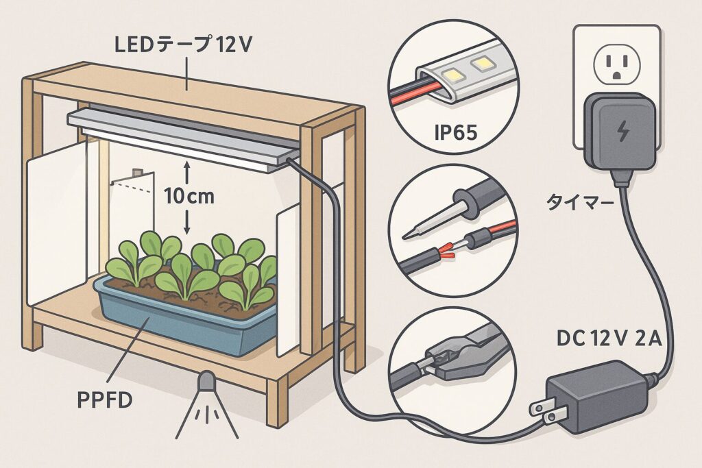 家庭菜園　LEDを自作して失敗しない照明設計と育苗術完全ガイド
