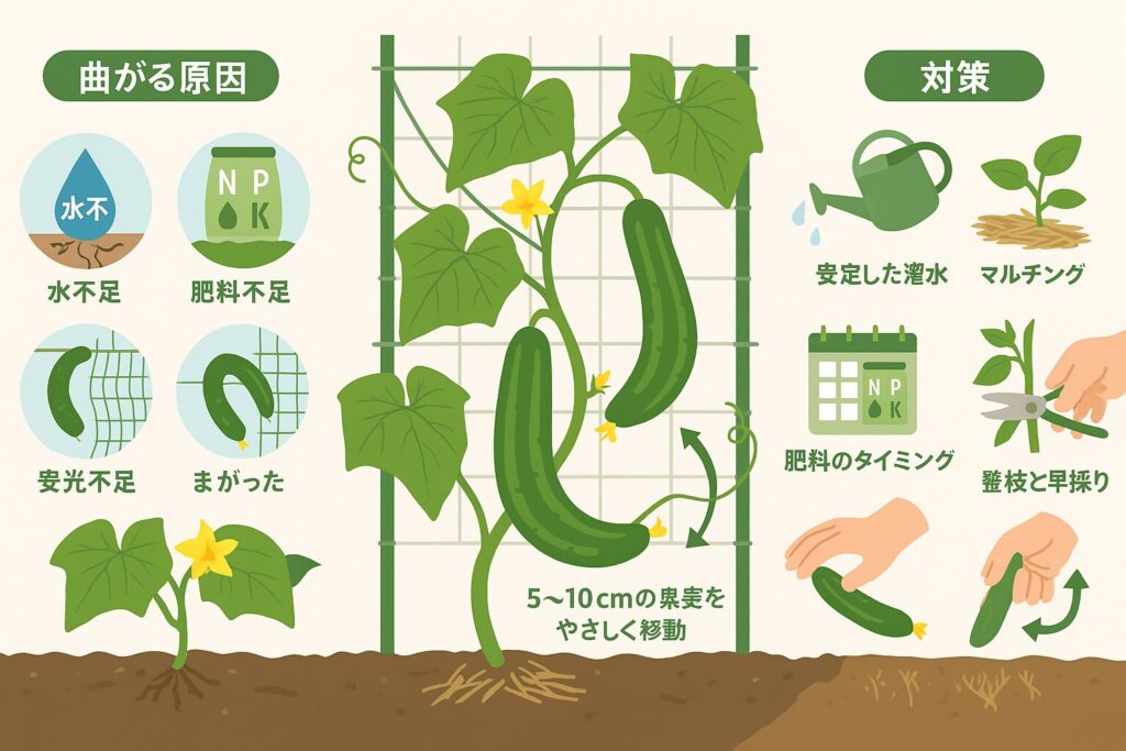 家庭菜園できゅうりが曲がる原因と対策 徹底解説完全ガイド