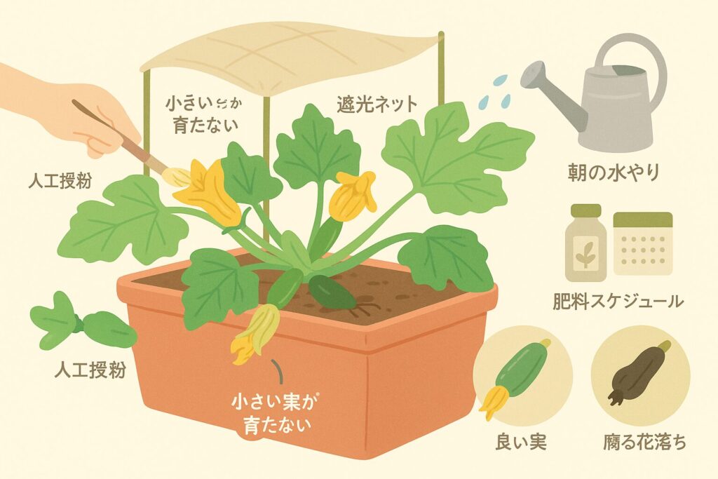 家庭菜園のズッキーニが大きくならない原因と対策を初心者向けに徹底解説