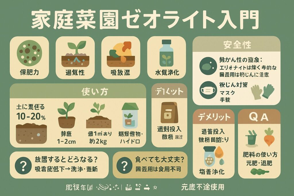 家庭菜園向けゼオライトの効果と使い方 完全ガイド徹底解説保存版