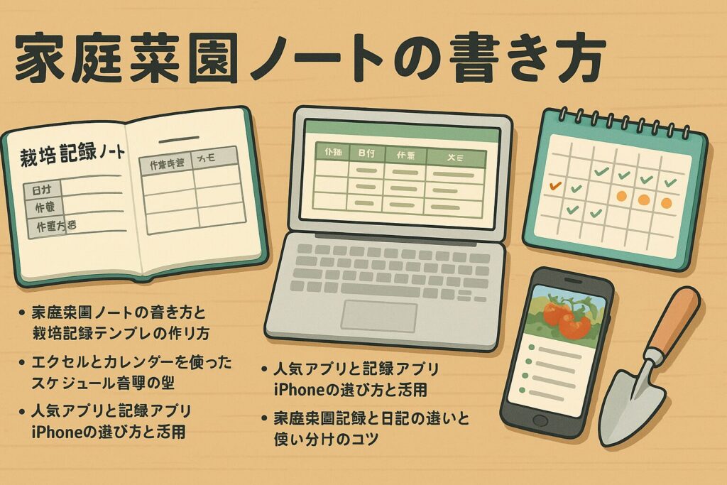 家庭菜園ノートの書き方で続けられる栽培記録と便利な管理術