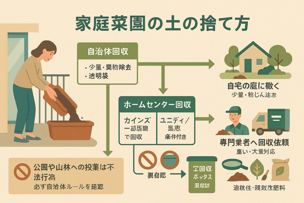 家庭菜園の土の捨て方を完全ガイド｜自治体・店・業者で最適解