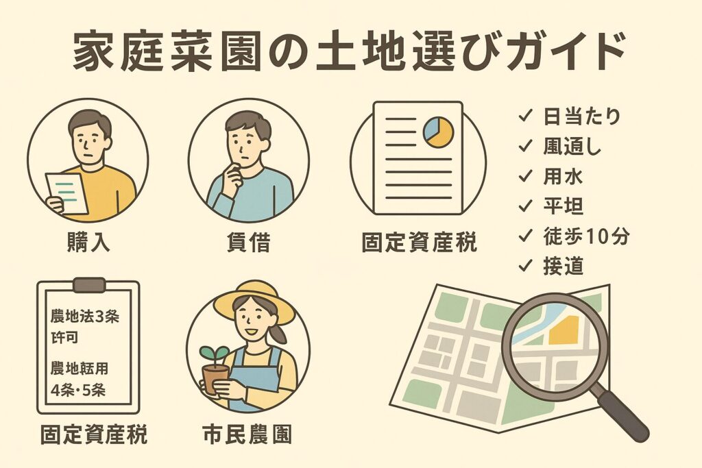 家庭菜園用の土地を買う手順と許可要件・税負担を網羅解説完全ガイド