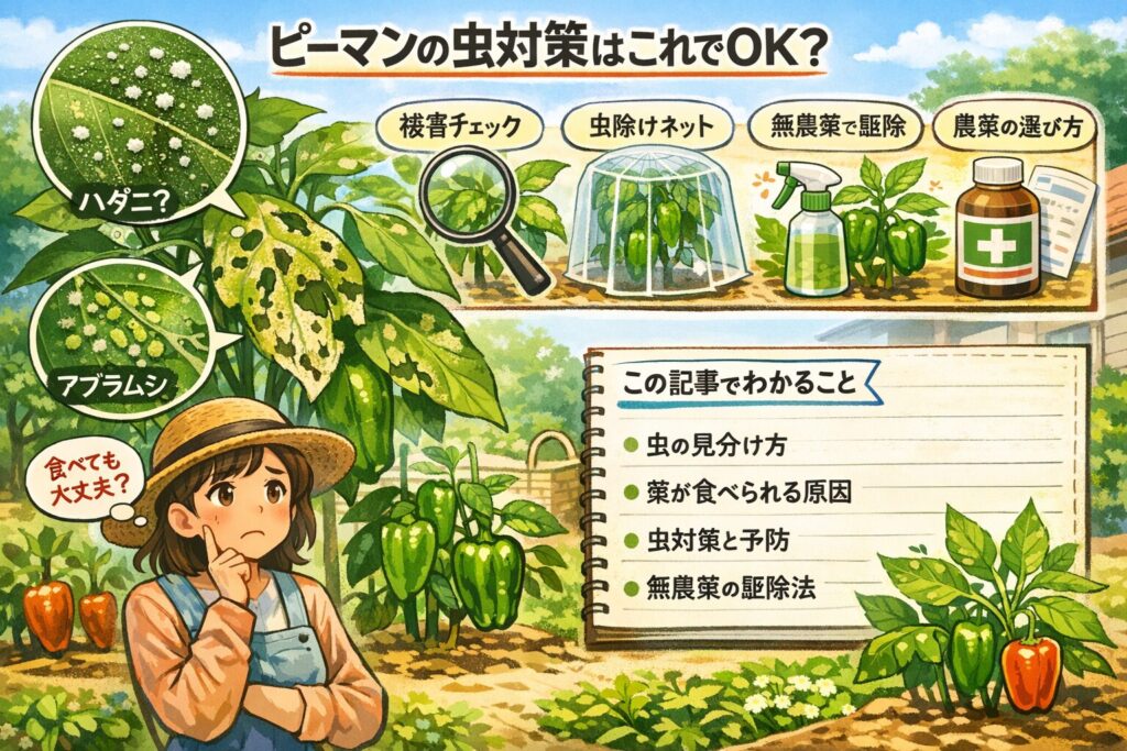家庭菜園ピーマン虫の原因と被害を見分ける徹底対策ガイド最新版