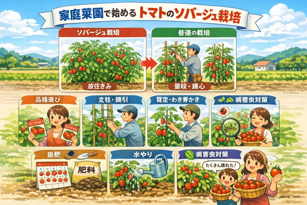 トマトのソバージュ栽培を家庭菜園で始める方法と成功のコツを解説します