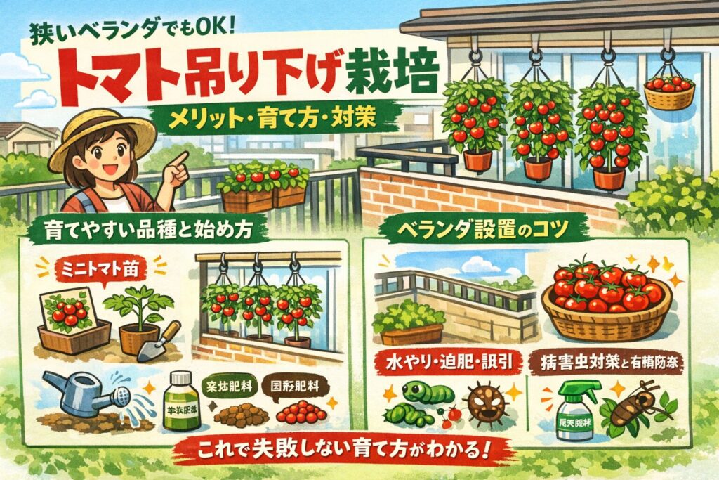 トマトを吊り下げて家庭菜園で始める方法と失敗しないコツ完全解説