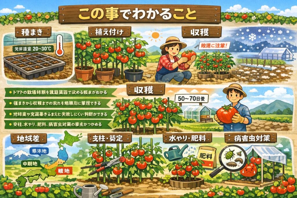 家庭菜園で失敗しないトマト栽培時期の決め方と育て方のコツ