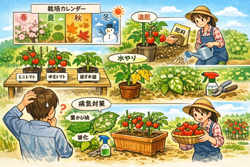 トマト苗（家庭菜園向け）のおすすめ苗はこれ！選び方と失敗しない育て方