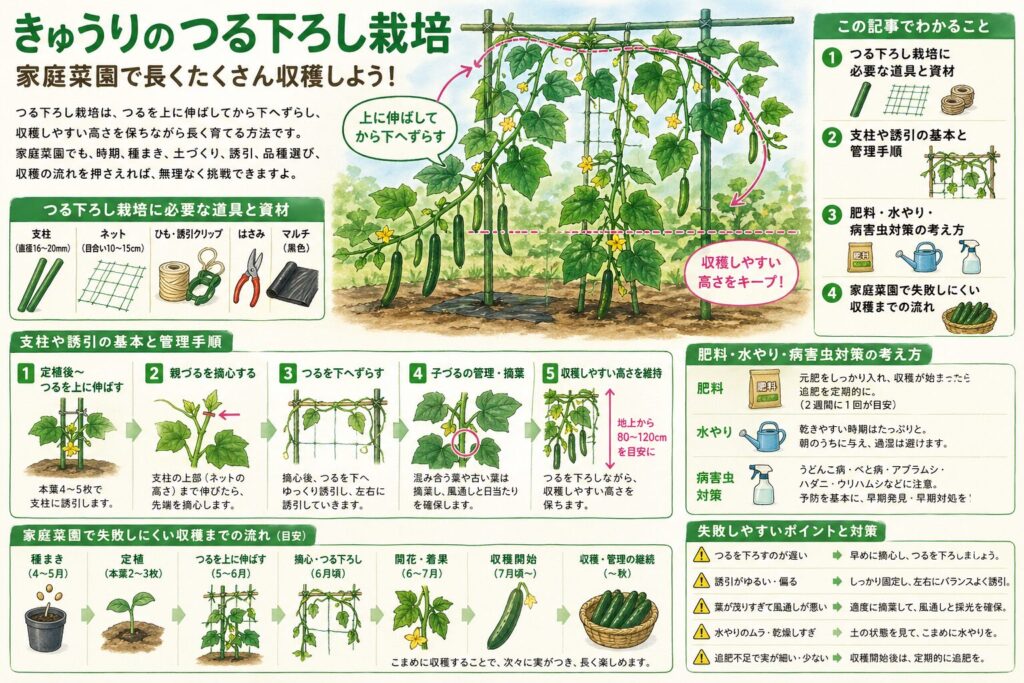 きゅうりのつる下ろし栽培を家庭菜園で始める完全入門ガイド最新版