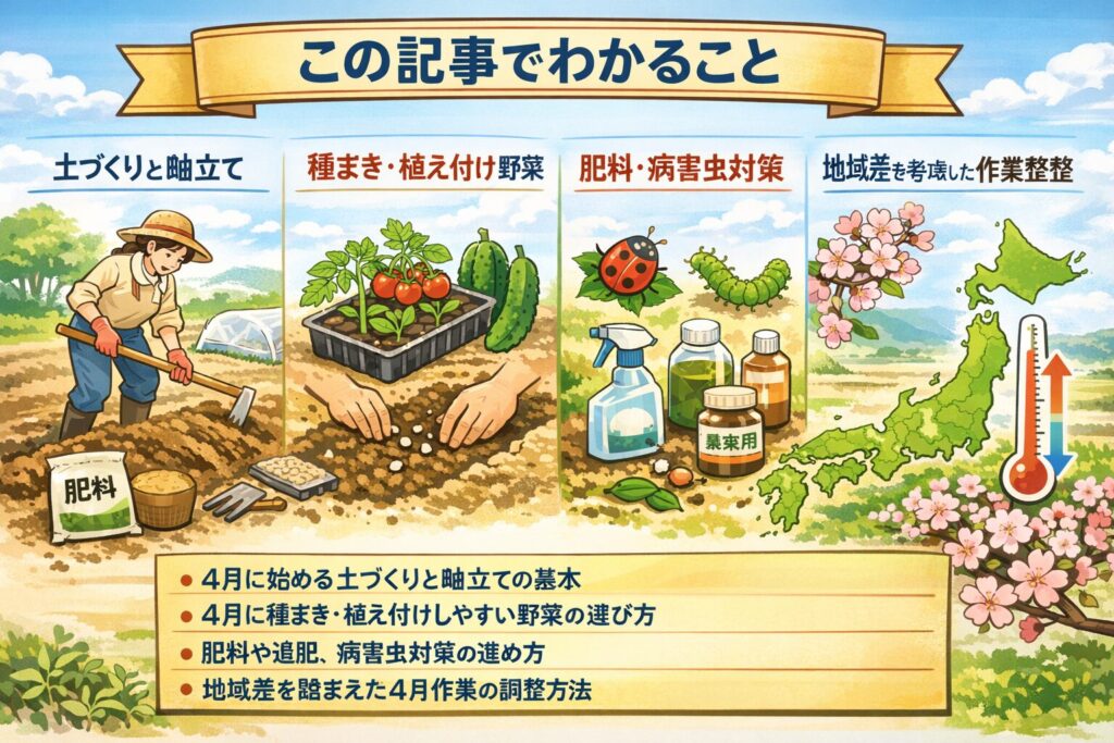 家庭菜園の4月作業を初心者向けに解説する春の準備完全ガイド