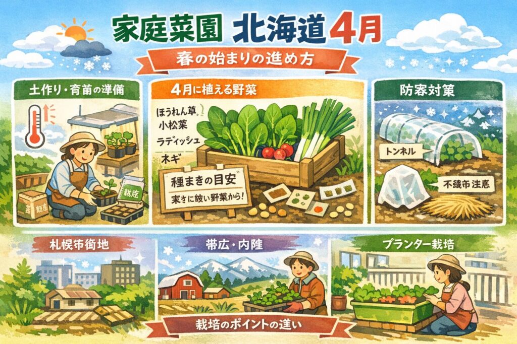 家庭菜園を北海道で4月に始める進め方と野菜選び完全ガイド