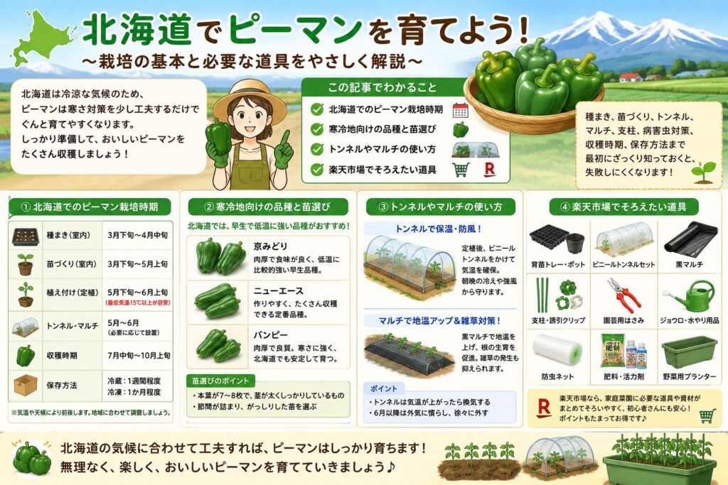 ピーマンの家庭菜園を北海道で成功させる育て方完全ガイド