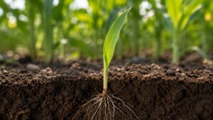 単子葉植物の特徴が分かるとうもろこしの芽とひげ根