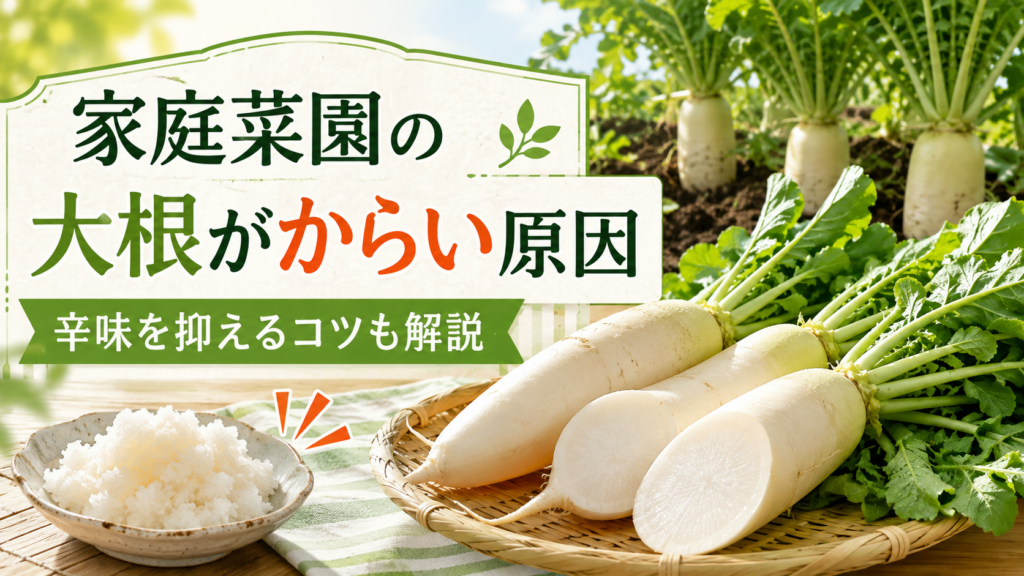 家庭菜園の大根がからい原因は?辛味を抑える育て方と食べ方を解説